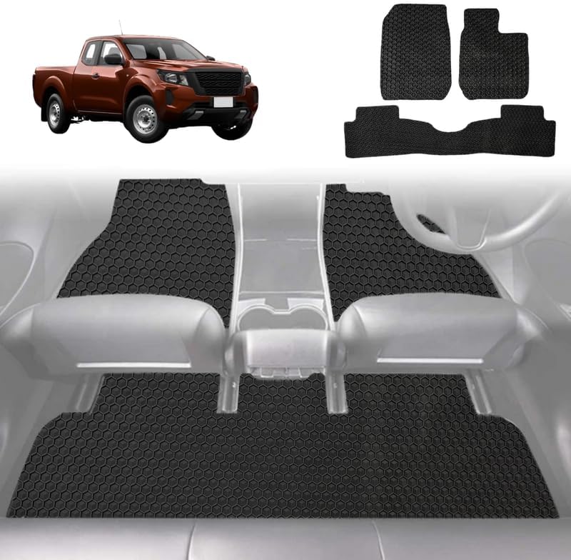 6D Diamond Car Floor Mats for Nissan Navara King Cab 2015 - Current (NP300/D23) - Custom-Fit Carpet Liner