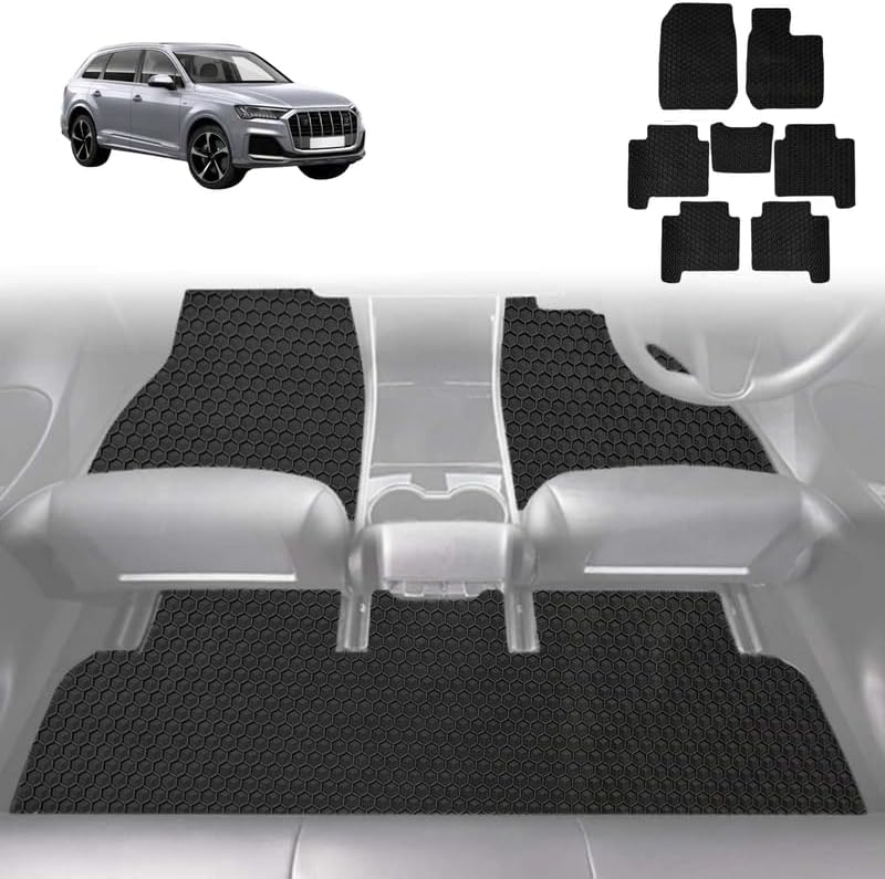 6D Diamond Car Floor Mats for Audi Q7 SQ7 2005 - 2015 4L - Custom-Fit Carpet Liner
