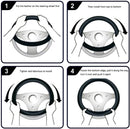 Steering Wheel Cover for MG HS 2024 - Current  - Black Microfiber Leather - D-Shape 38 cm-5