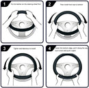 Steering Wheel Cover for Jeep Grand Cherokee 2005 - 2011 (WH) - Black Microfiber Leather - Circle 38 cm-6