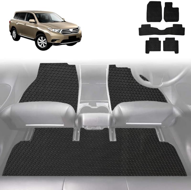 6D Diamond Car Floor Mats for Toyota Kluger 2014 - 2020 (XU50) - Custom-Fit Carpet Liner