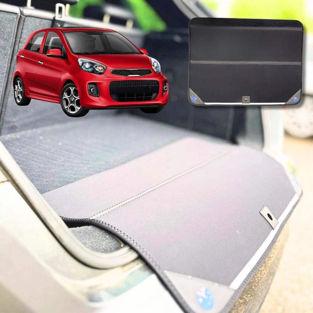 Rear Cargo Boot Bumper Protector for Kia Picanto 2011-2016 - Standard (72.5 x 55.5) cm - Black