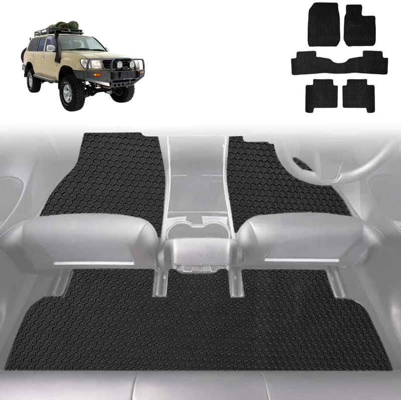 6D Diamond Car Floor Mats for Toyota LandCruiser 80 1990 - 1998 - Custom-Fit Carpet Liner