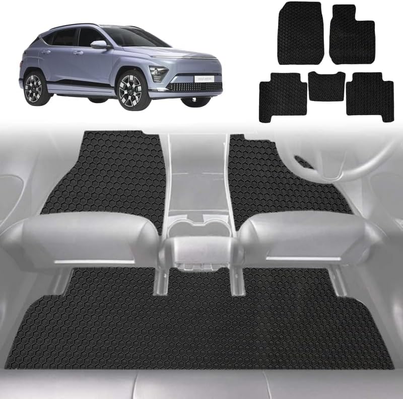 6D Diamond Car Floor Mats for Hyundai Kona 2017 - 2023 (OS) - Custom-Fit Carpet Liner