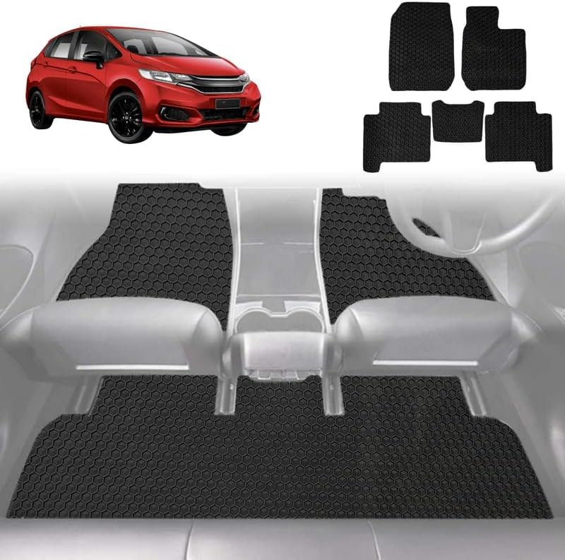 6D Diamond Car Floor Mats for Honda Jazz 2014 - 2021 (FIT GK/GH/GP) - Custom-Fit Carpet Liner