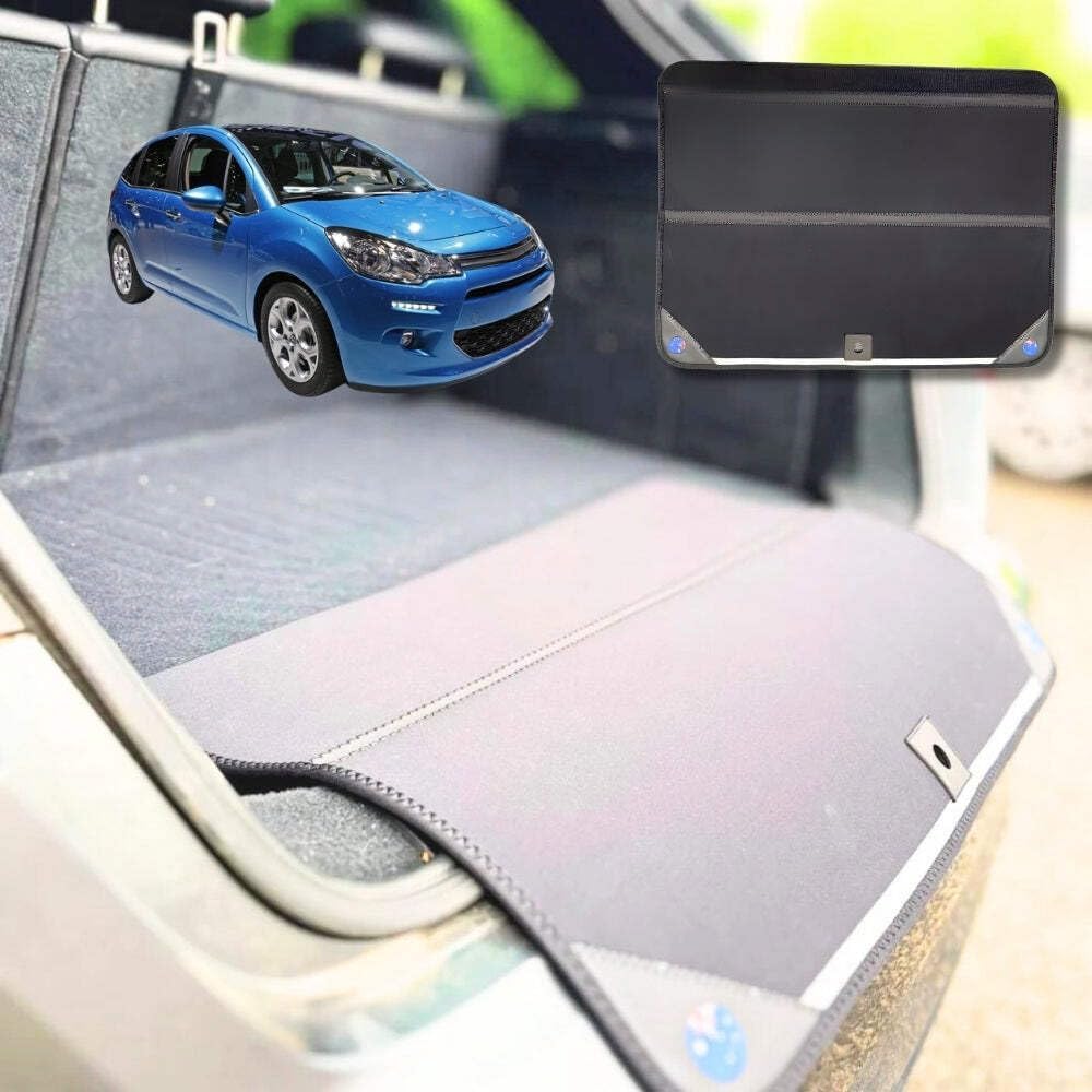 Rear Cargo Boot Bumper Protector for Citroen C3 2009-2016 - Standard (72.5 x 55.5) cm - Black
