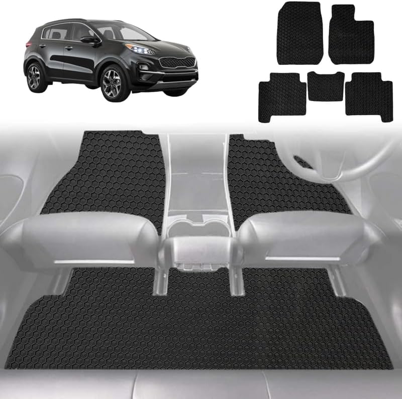 6D Diamond Car Floor Mats for Kia Sportage 2016 - 2021 (QL) - Custom-Fit Carpet Liner