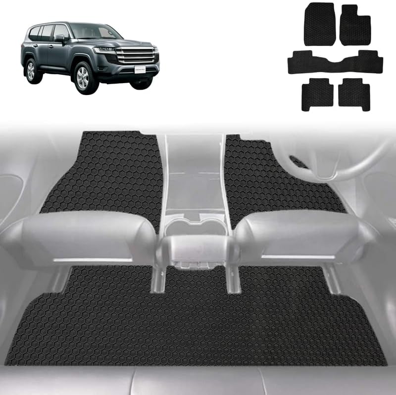 6D Diamond Car Floor Mats for Toyota LandCruiser 300 2021 - Current - Custom-Fit Carpet Liner