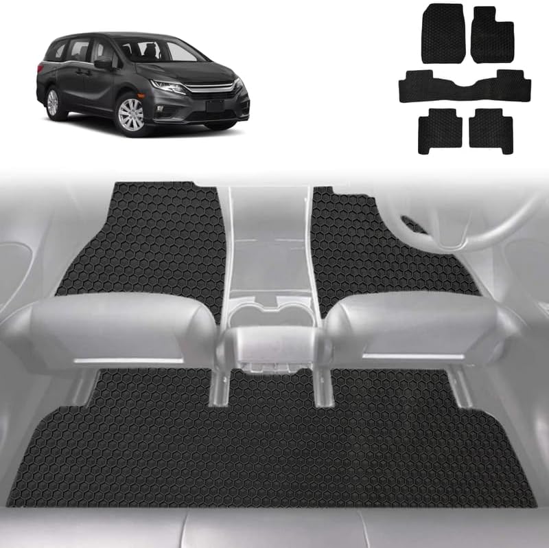 6D Diamond Car Floor Mats for Honda Odyssey 2014 - 2020 Standard 8 Seater - Custom-Fit Carpet Liner