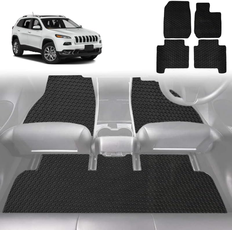 6D Diamond Car Floor Mats for Jeep Cherokee 2014 - Current (KL) - Custom-Fit Carpet Liner