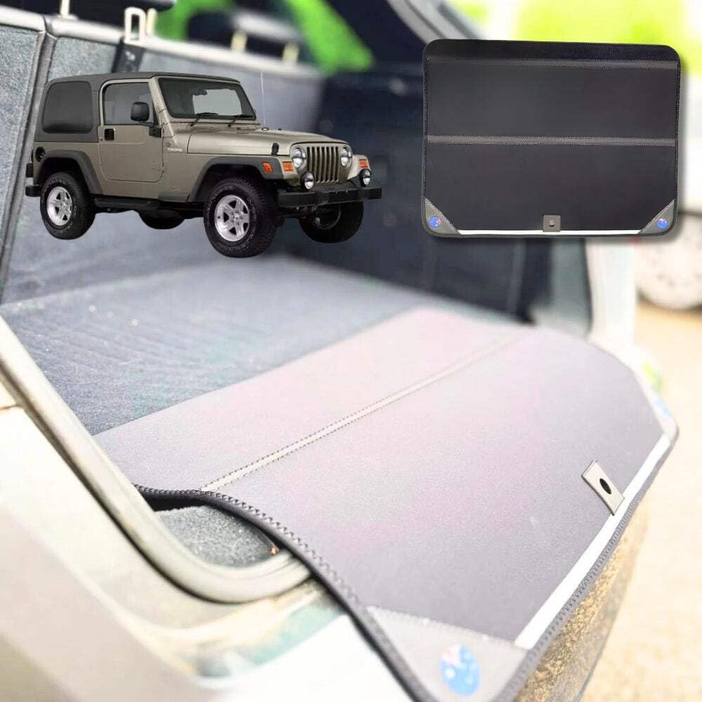 Rear Cargo Boot Bumper Protector for Jeep Wrangler 1996 - 2006 (TJ) - XL (98 x 55) - Black