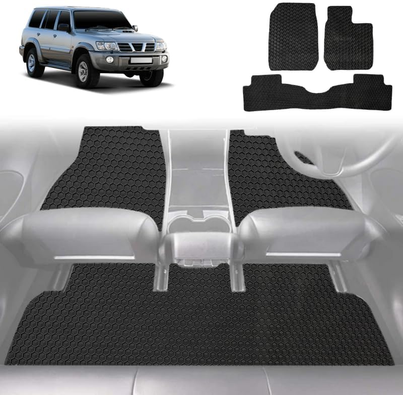 6D Diamond Car Floor Mats for Nissan Patrol Y61 1997 - 2016 SUV (Y61/GU) - Custom-Fit Carpet Liner