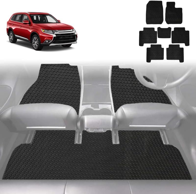6D Diamond Car Floor Mats for Mitsubishi Outlander 2012 - 2018 (ZJ/ZK/ZL) - Custom-Fit Carpet Liner