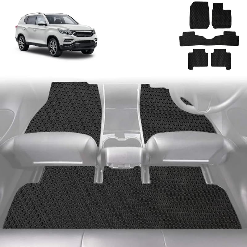 6D Diamond Car Floor Mats for SsangYong Rexton 2017 - Current Y290, Y400, Y450 - Custom-Fit Carpet Liner