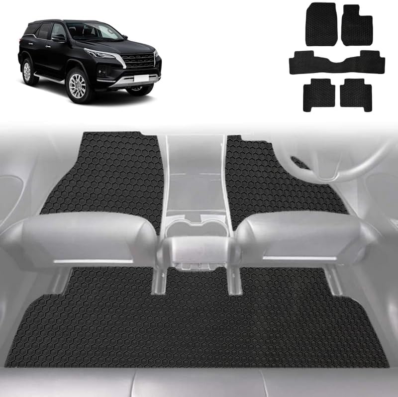 6D Diamond Car Floor Mats for Toyota Fortuner 2015 - Current (AN150/AN160) - Custom-Fit Carpet Liner