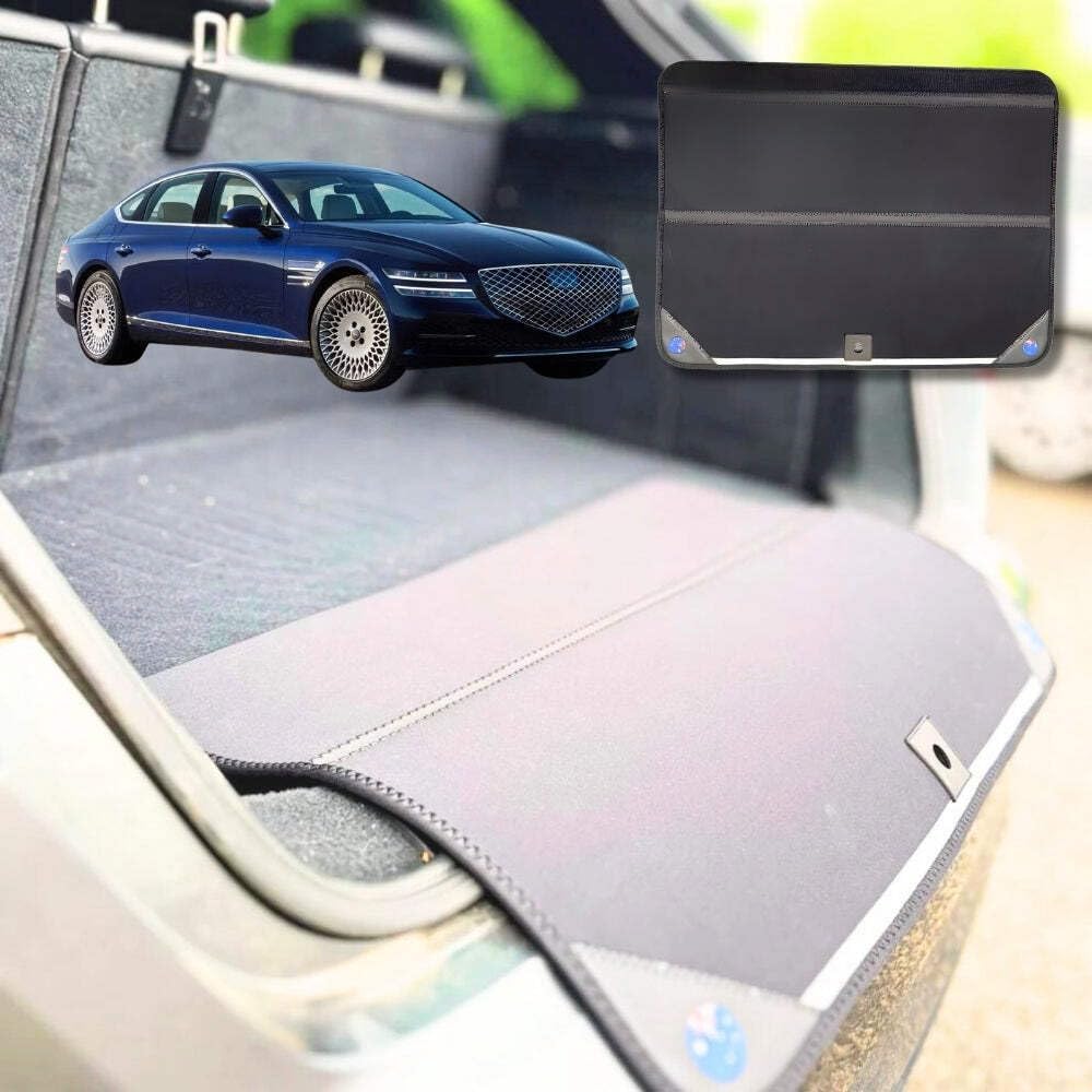Rear Cargo Boot Bumper Protector for Genesis G80 2017-2021 - Standard (72.5 x 55.5) cm - Black