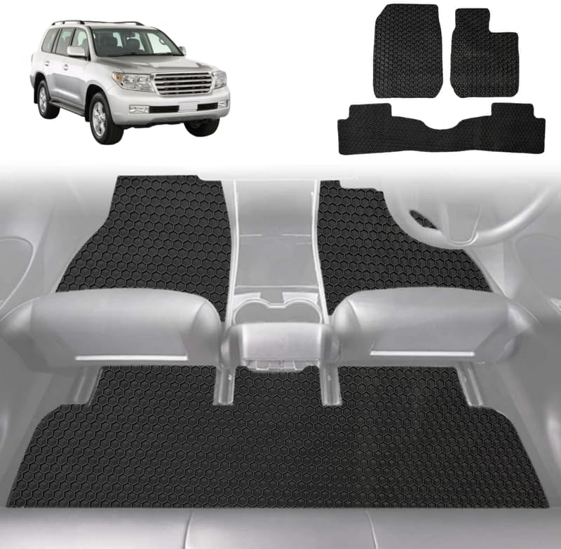 6D Diamond Car Floor Mats for Toyota LandCruiser 100 1998 - 2007 - Custom-Fit Carpet Liner