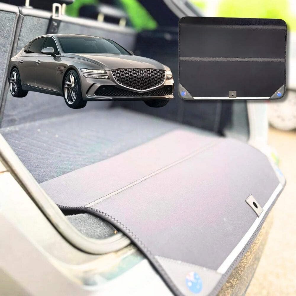 Rear Cargo Boot Bumper Protector for Genesis G80 2021-Current - Standard (72.5 x 55.5) cm - Black