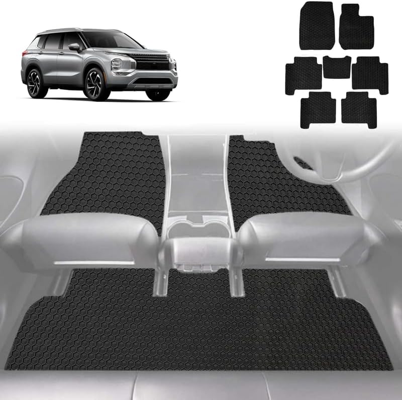 6D Diamond Car Floor Mats for Mitsubishi Outlander 2022 - Current (ZM) - Custom-Fit Carpet Liner