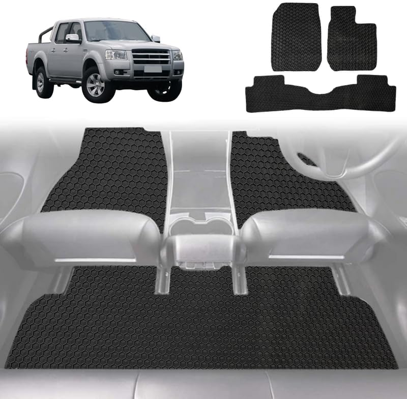 6D Diamond Car Floor Mats for Ford Ranger 2006 - 2011 (PJ/PK) - Custom-Fit Carpet Liner