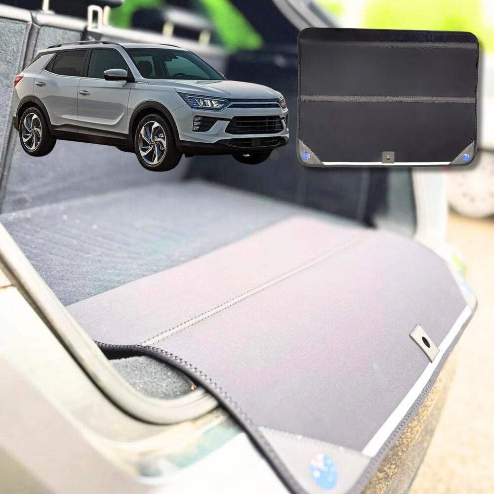 Rear Cargo Boot Bumper Protector for SsangYong Korando 2019 - Current C300 - XL (98 x 55) - Black