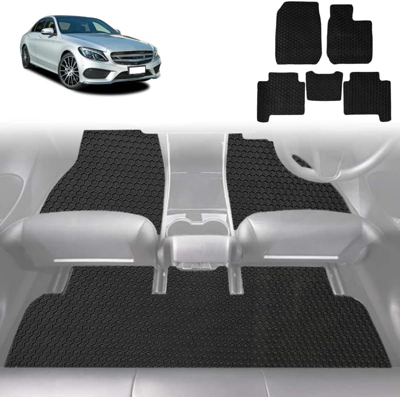 6D Diamond Car Floor Mats for Mercedes-Benz C-class 2014 - 2021 Sedan (W205) - Custom-Fit Carpet Liner