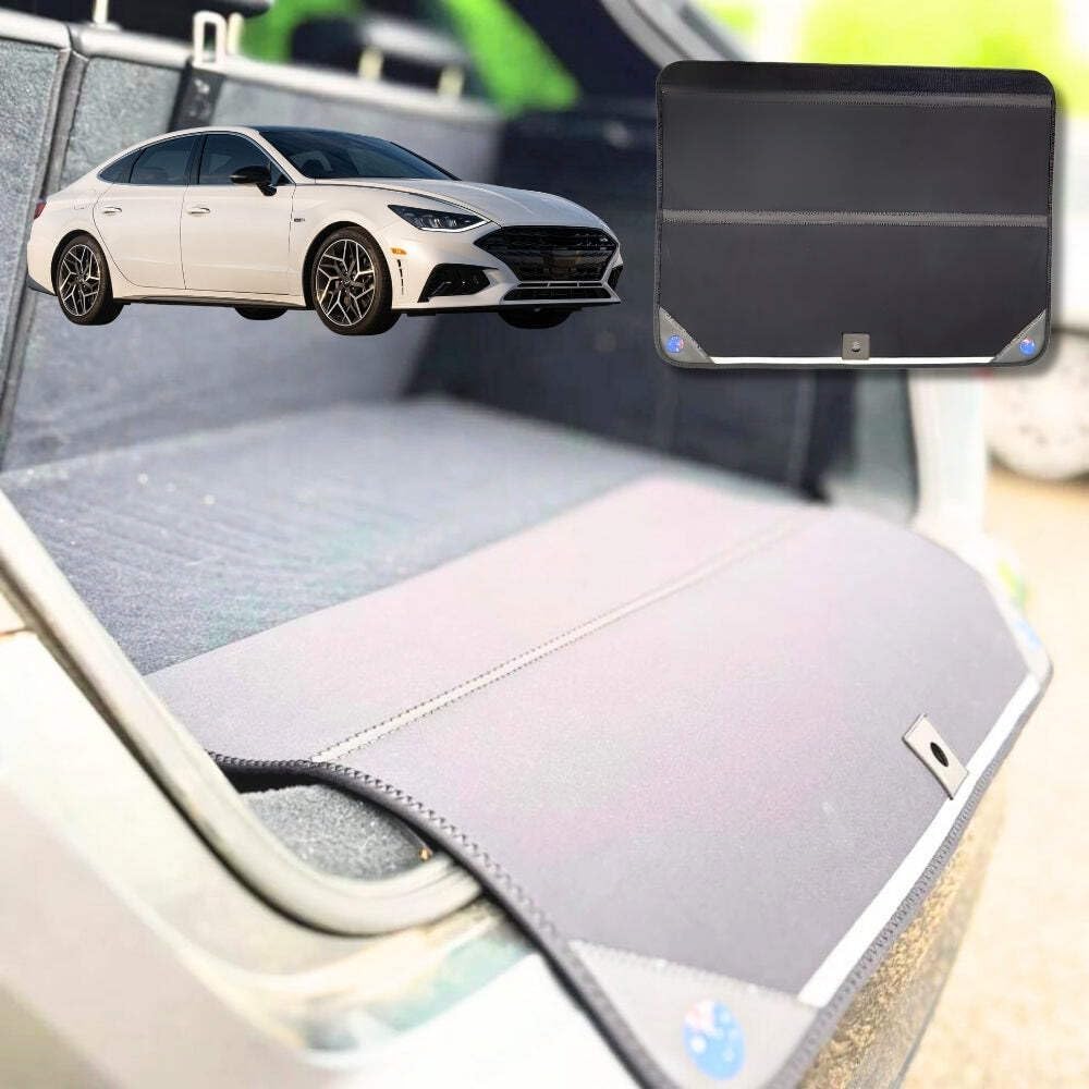 Rear Cargo Boot Bumper Protector for Hyundai Sonata 2021-Current - Standard (72.5 x 55.5) cm - Black