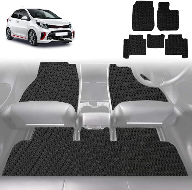 6D Diamond Car Floor Mats for Kia Picanto 2017 - Current (JA) - Custom-Fit Carpet Liner