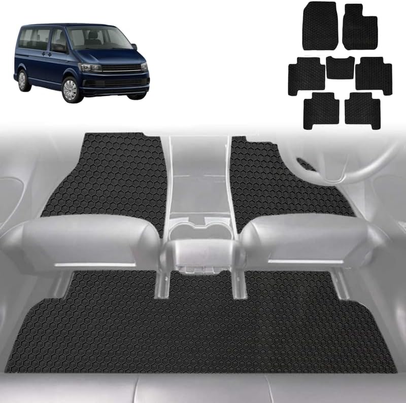 6D Diamond Car Floor Mats for VolksWagen Multivan 2016 - Current (T6) - Custom-Fit Carpet Liner