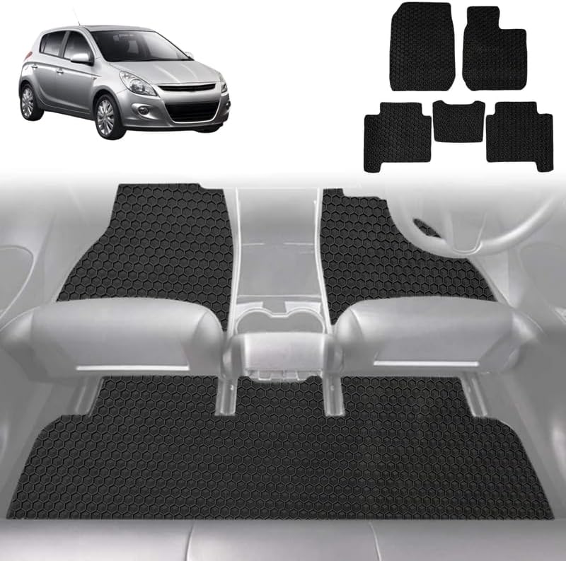 6D Diamond Car Floor Mats for Hyundai i20 2008 - 2015 (PB/PBT) - Custom-Fit Carpet Liner
