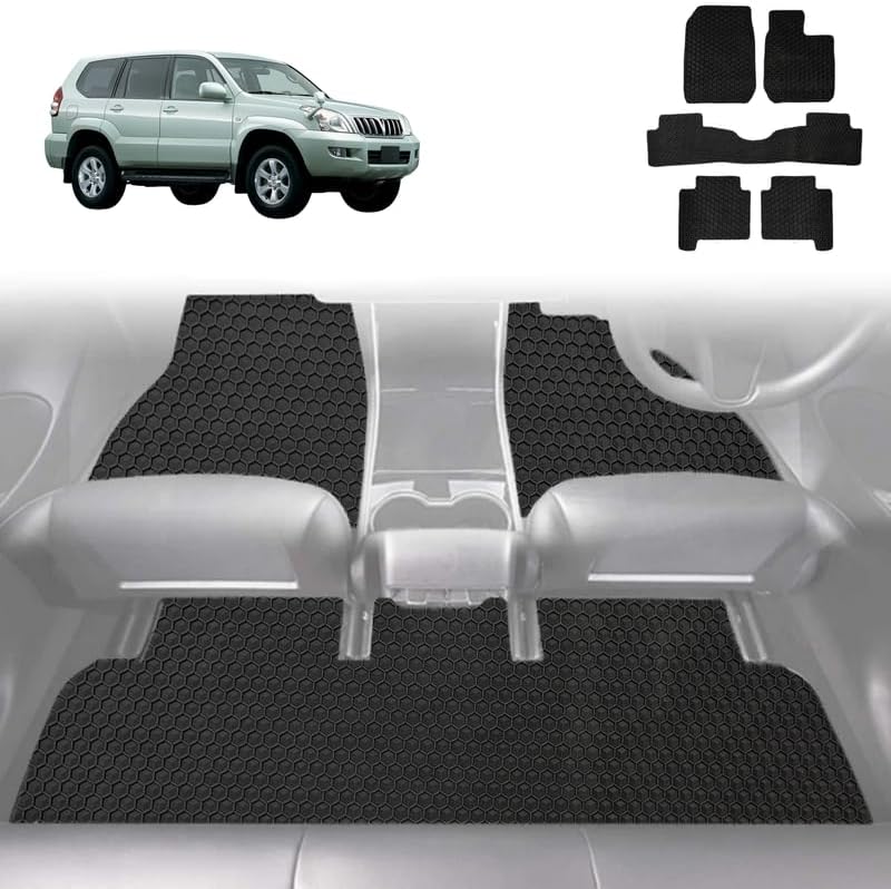 6D Diamond Car Floor Mats for Toyota Prado 2002 - 2009 (J120) - Custom-Fit Carpet Liner