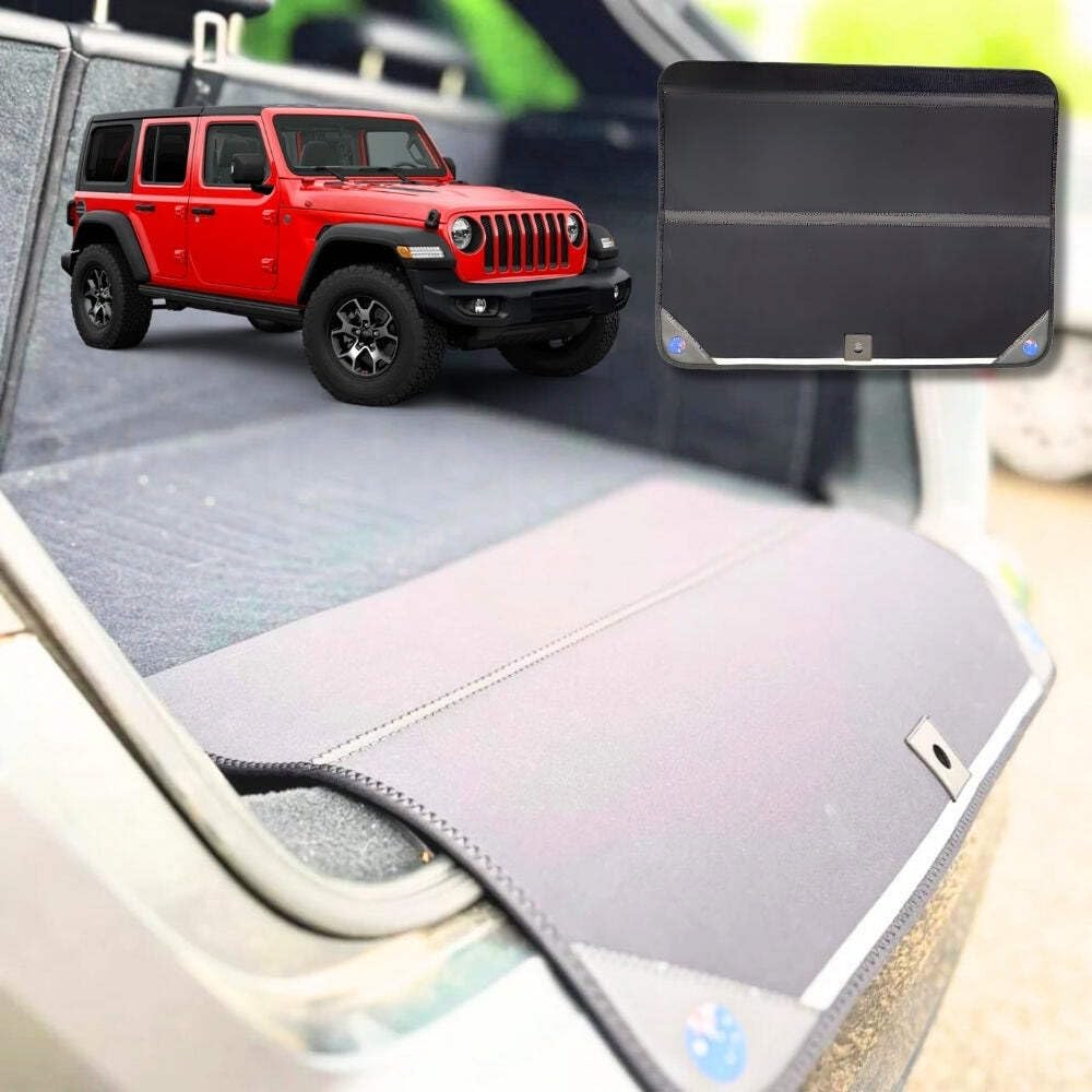 Rear Cargo Boot Bumper Protector for Jeep Wrangler 2006 - 2018 (2-Door JK) - XL (98 x 55) - Black