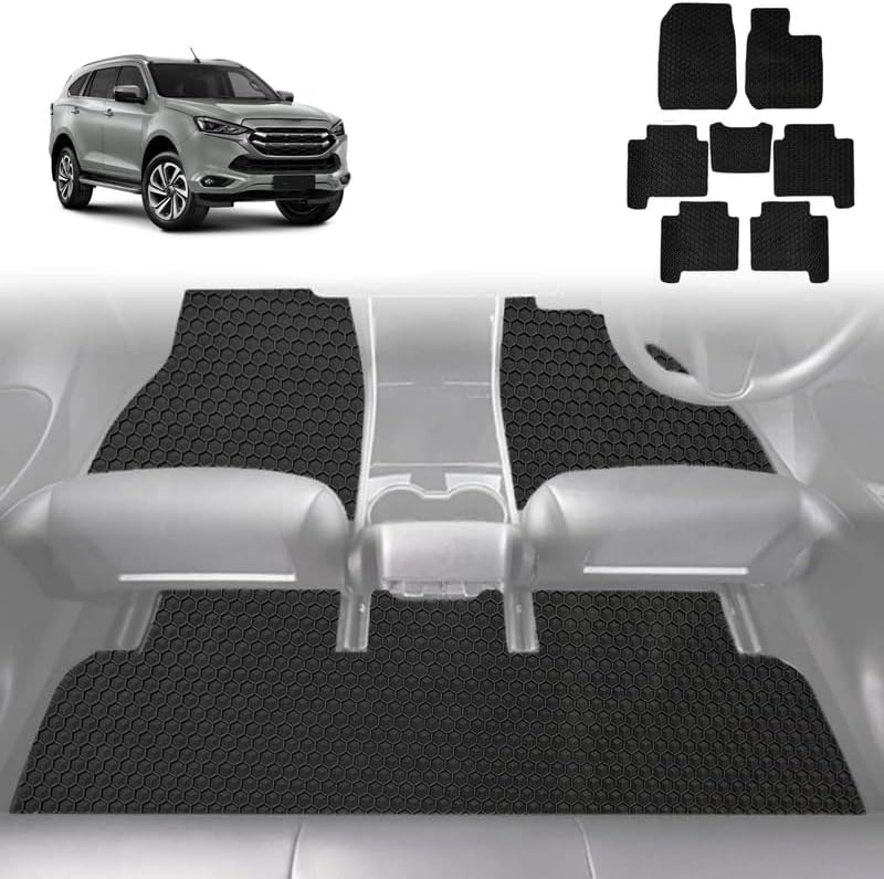 6D Diamond Car Floor Mats for Isuzu MU-X 2021 - Current RJ - Custom-Fit Carpet Liner