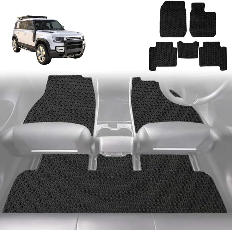 6D Diamond Car Floor Mats for Land Rover Defender 110 2020 - Current L663 - Custom-Fit Carpet Liner
