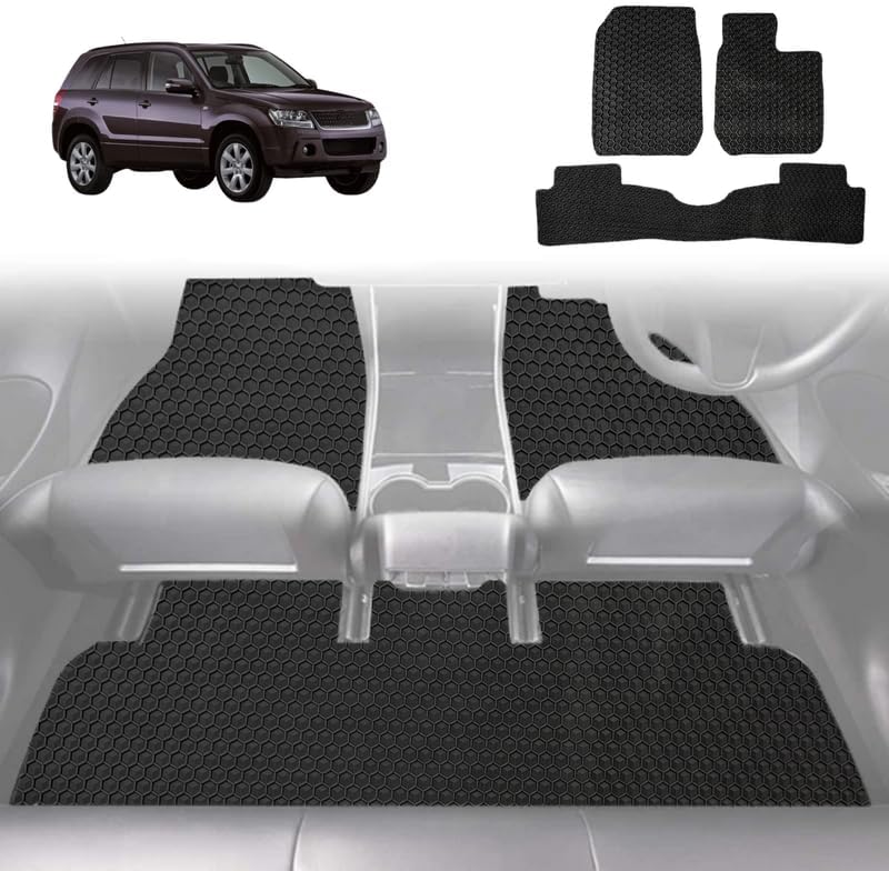 6D Diamond Car Floor Mats for Suzuki Grand Vitara 2005 - 2015 (3-Door) - Custom-Fit Carpet Liner