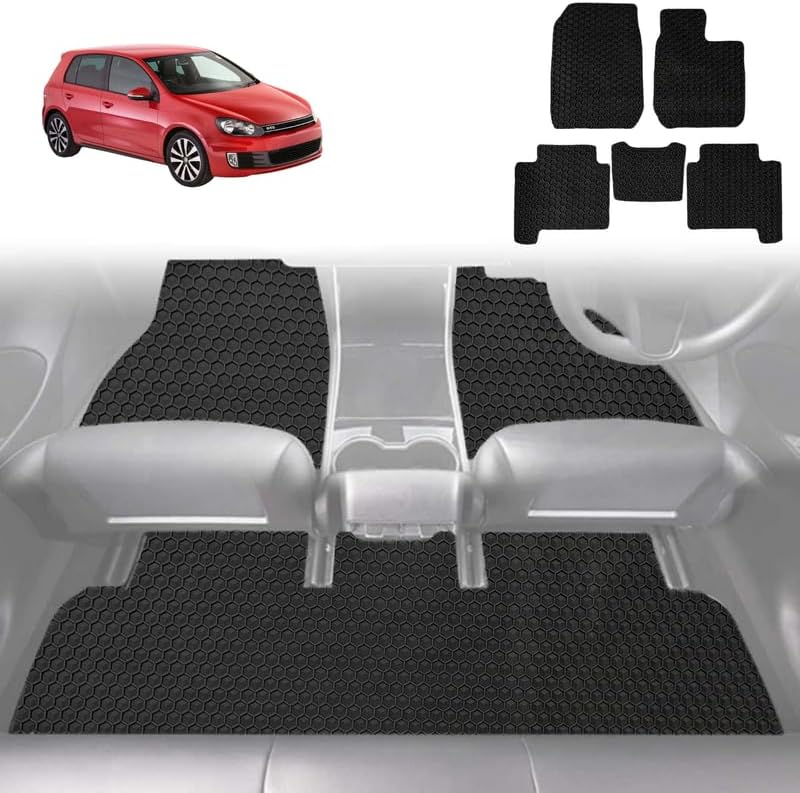 6D Diamond Car Floor Mats for VolksWagen Golf 2009 - 2013 Hatch/Wagon (MK6) - Custom-Fit Carpet Liner