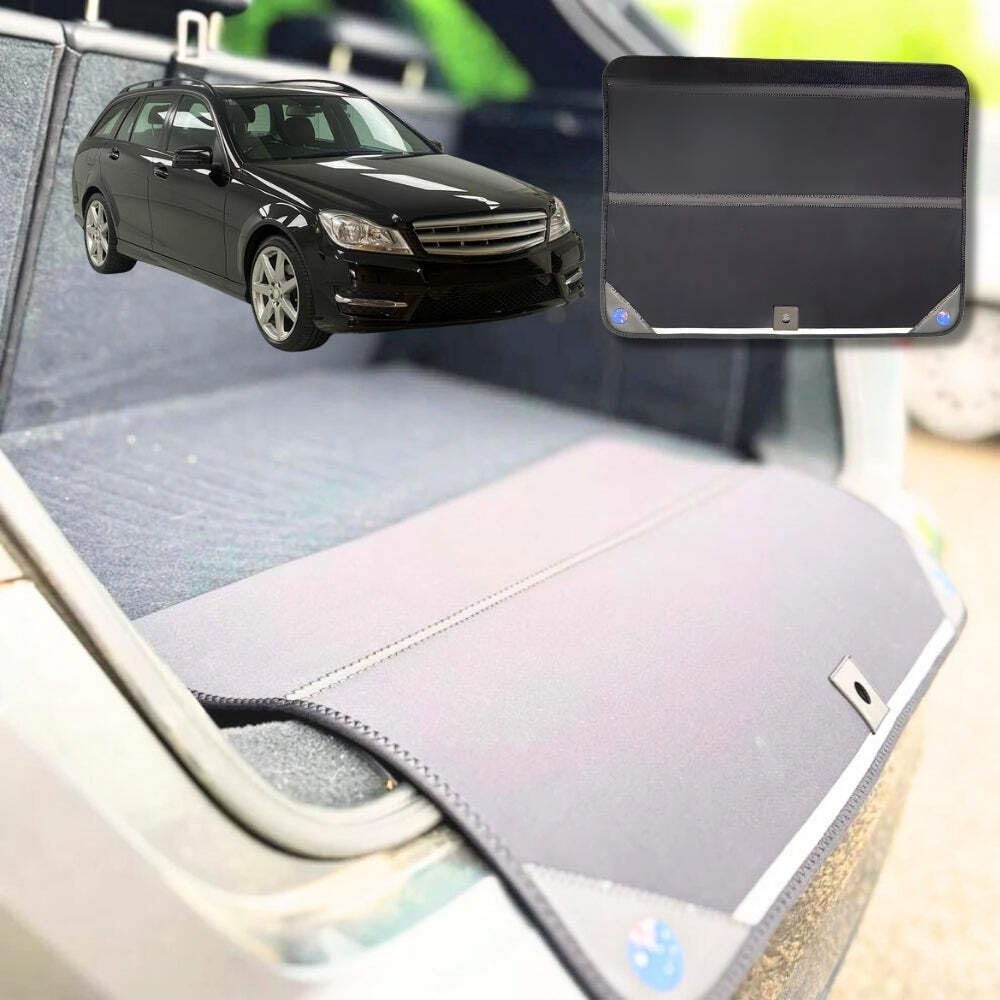 Rear Cargo Boot Bumper Protector for Mercedes-Benz C-class 2007 - 2014 Wagon (W204) - Standard (72.5 x 55.5) cm - Black