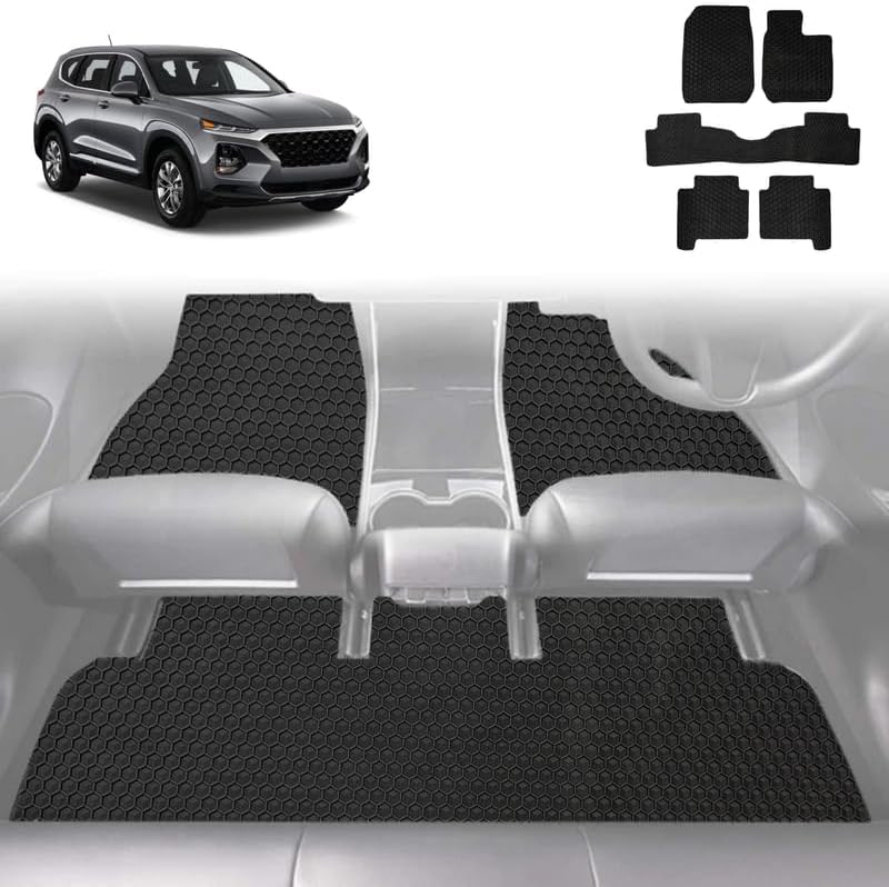 6D Diamond Car Floor Mats for Hyundai Santa Fe 2019 - 2024 (TM) - Custom-Fit Carpet Liner