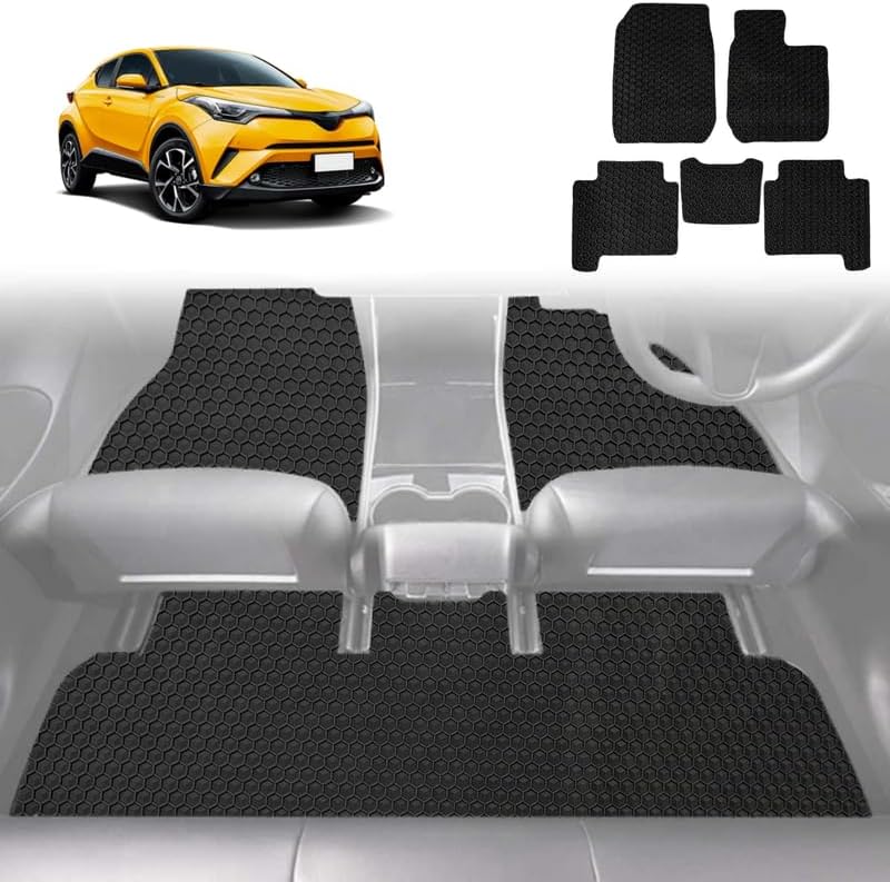 6D Diamond Car Floor Mats for Toyota C-HR 2017 - 2023 AX10, AX50, Facelift - Custom-Fit Carpet Liner