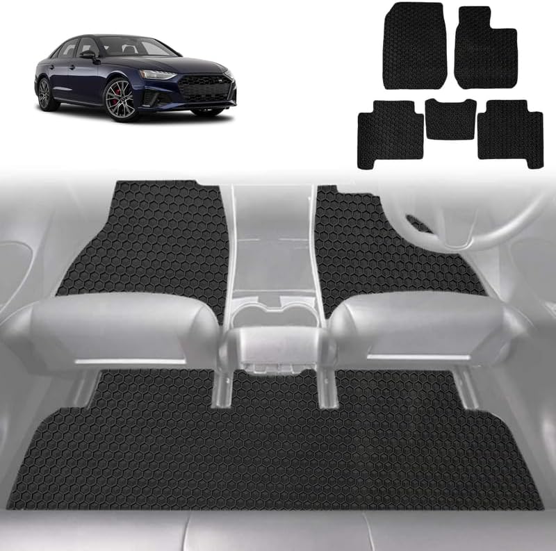 6D Diamond Car Floor Mats for Audi A4 S4 RS4 2016 - Current (B9) - Custom-Fit Carpet Liner