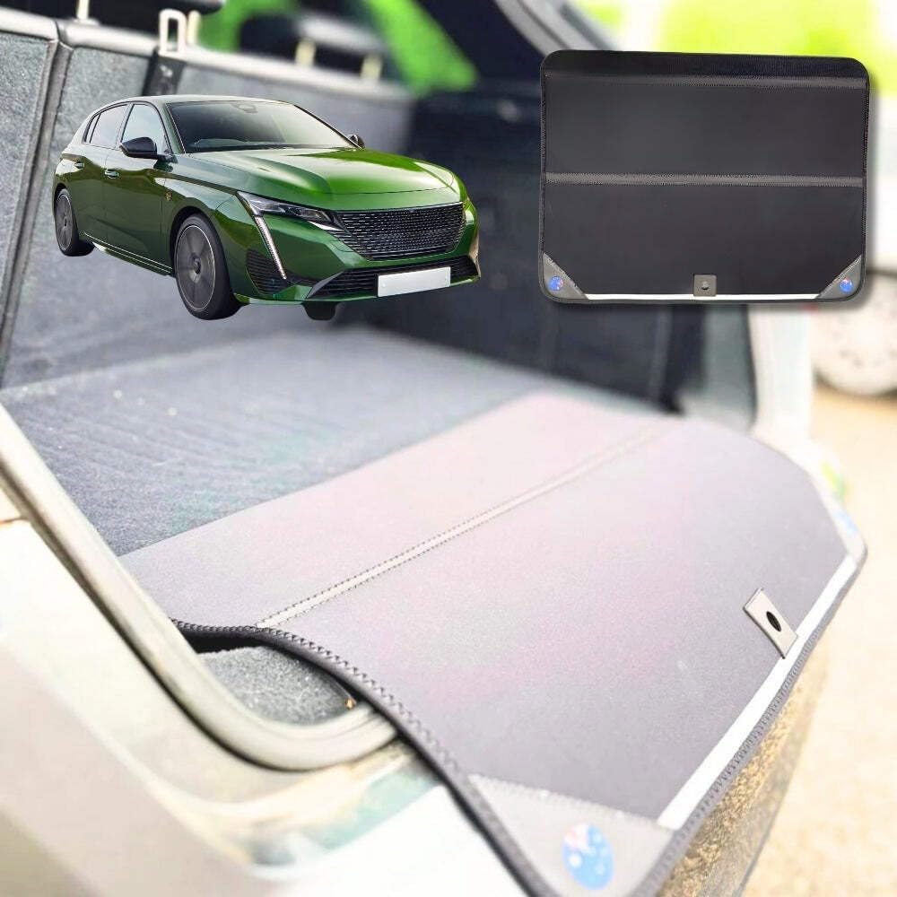 Rear Cargo Boot Bumper Protector for Peugeot 308 Wagon 2021-Current - Standard (72.5 x 55.5) cm - Black