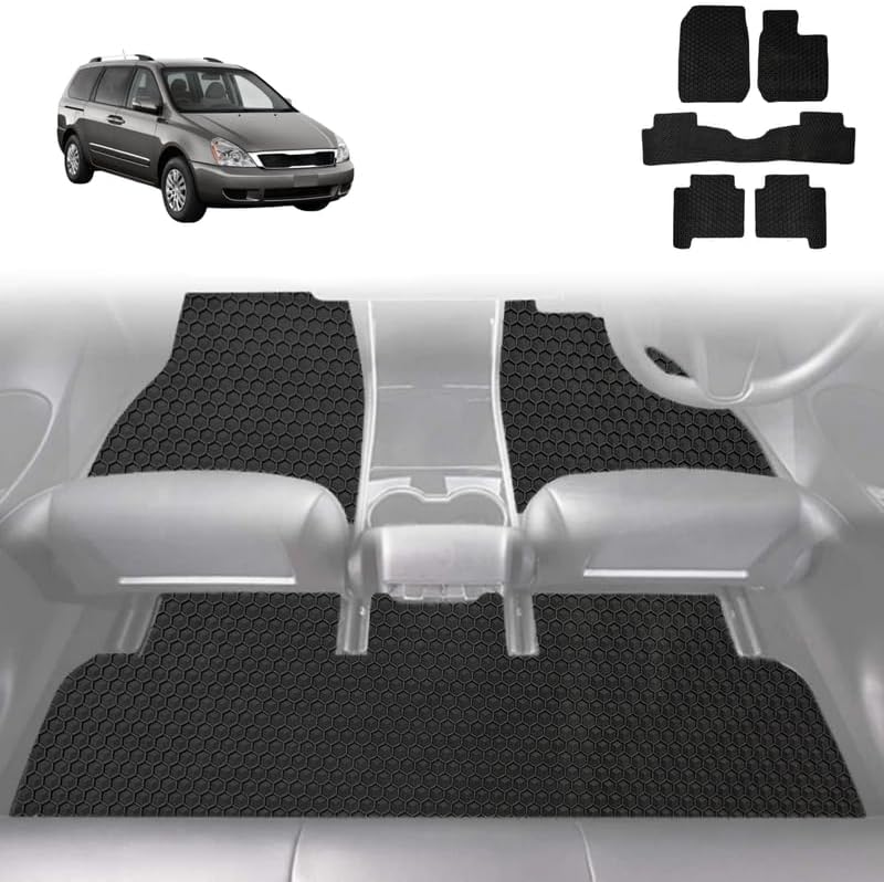 6D Diamond Car Floor Mats for Kia Carnival 2006 - 2014 (VQ) - Custom-Fit Carpet Liner