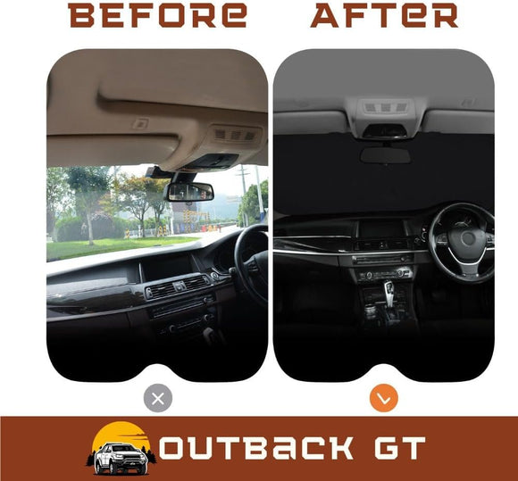 Front Windscreen Sun Shade for Isuzu MU-X 2013 - 2020 RF  - Standard 150 x 85 cm - Black