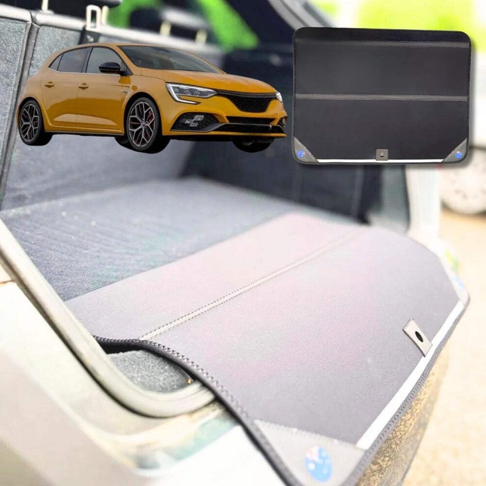 Rear Cargo Boot Bumper Protector for Renault Megane R.S.2017-Current - Standard (72.5 x 55.5) cm - Black
