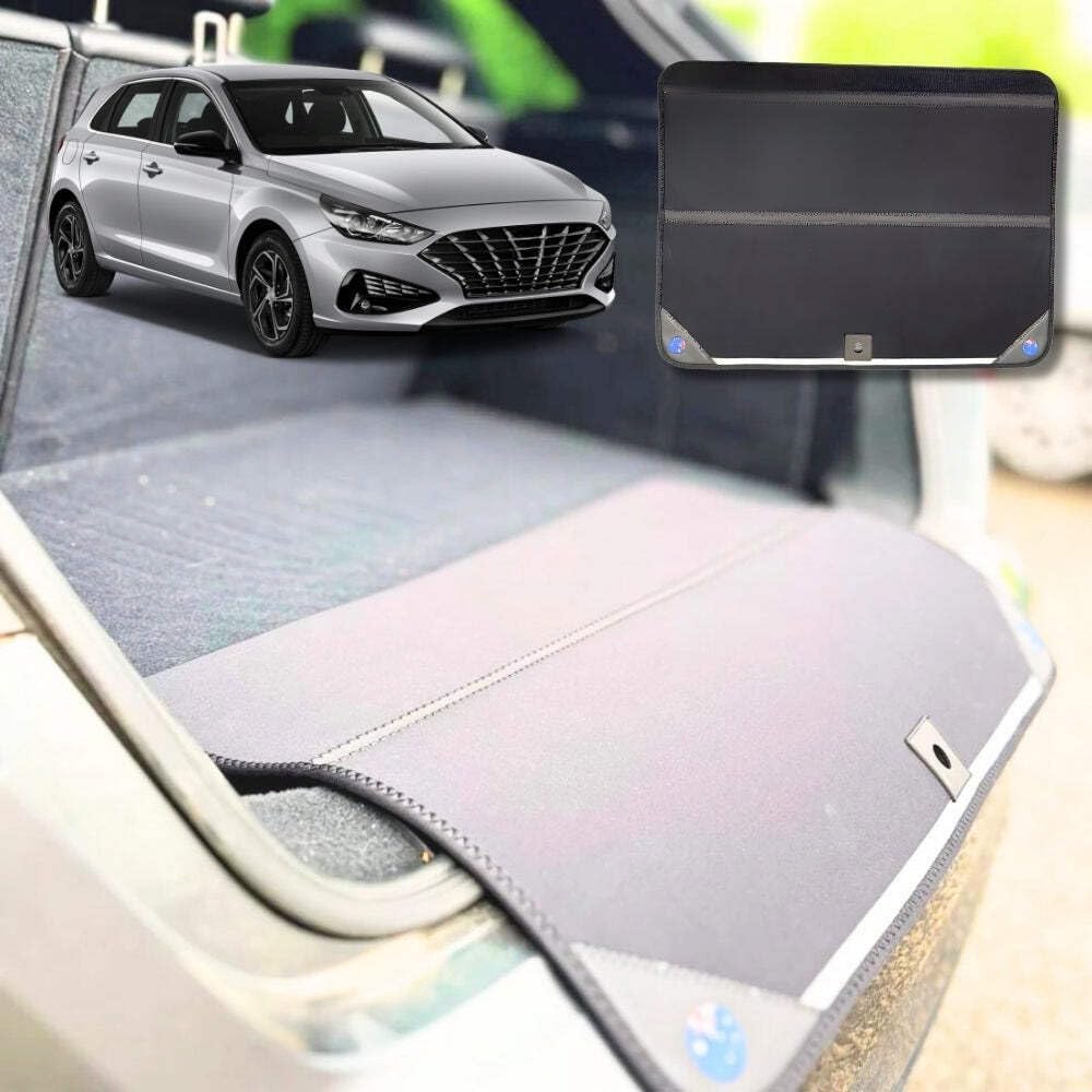 Rear Cargo Boot Bumper Protector for Hyundai i30 2007-2012 - Standard (72.5 x 55.5) cm - Black