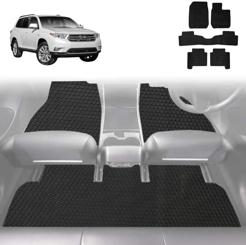 6D Diamond Car Floor Mats for Toyota Kluger 2007 - 2013 (XU40) - Custom-Fit Carpet Liner