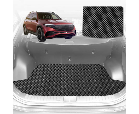 6D Diamond Car Boot Mat for Mercedes-Benz EQB SUV 2022 - Current (X243) (3rd Row folded/5 seater) - Heavy Duty Carpet Liner