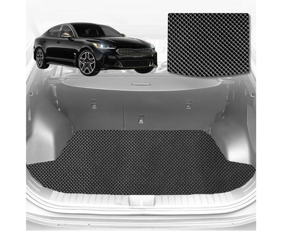 6D Diamond Car Boot Mat for Kia Stinger 2017 - Current CK (Sedan) - Heavy Duty Carpet Liner