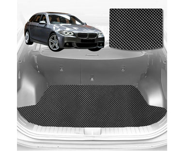 6D Diamond Car Boot Mat for BMW 5 Series 2010 - 2016 (F07 F10 F11) (Sedan) - Heavy Duty Carpet Liner