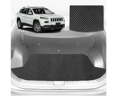 6D Diamond Car Boot Mat for Jeep Cherokee 2014 - Current (KL)  - Heavy Duty Carpet Liner